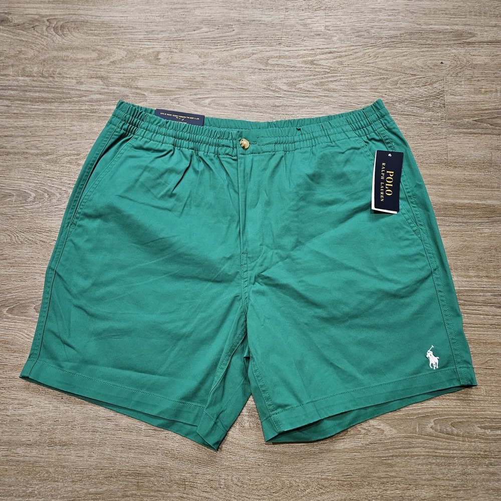 Polo Ralph Lauren Classic Fit Green 6" Chino Shorts Men's Large NWT Pony